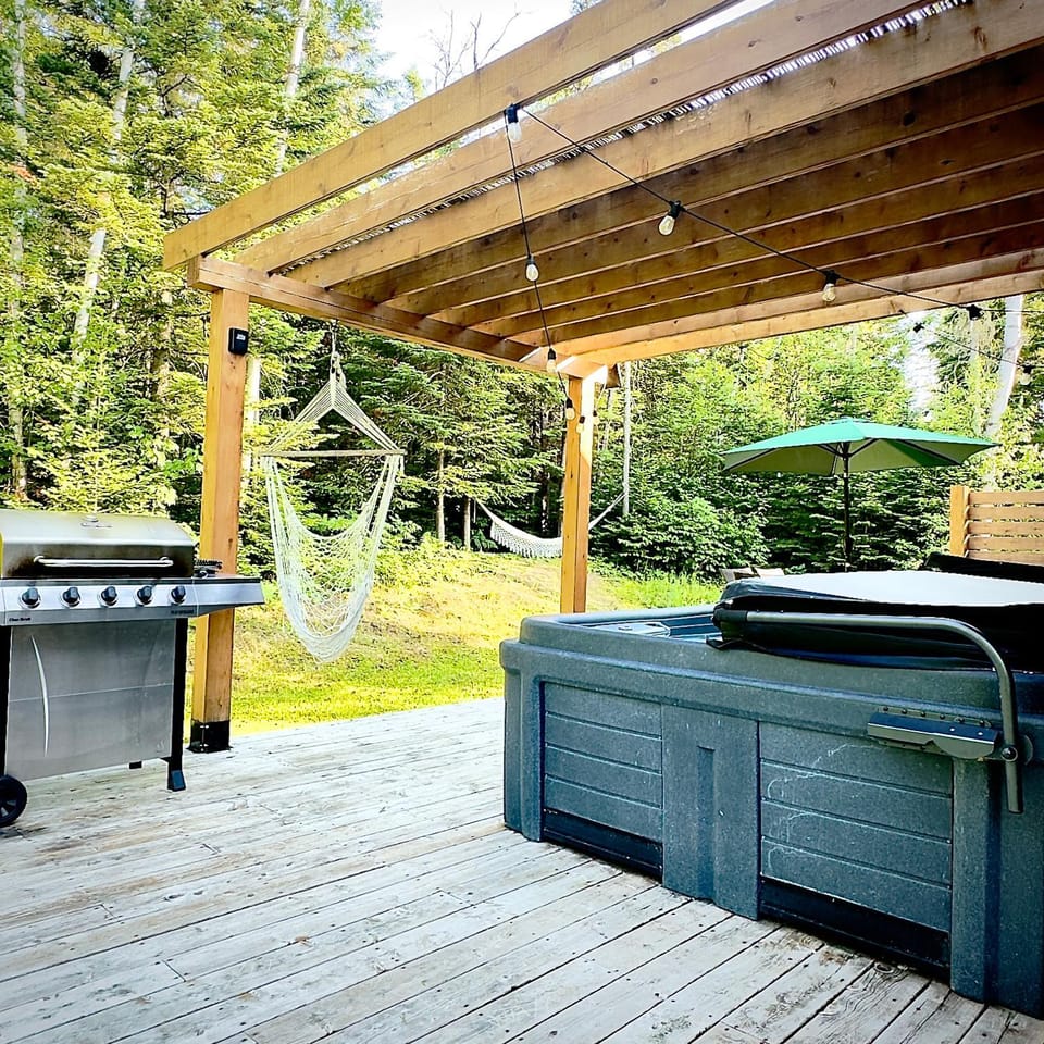 Le Saïra Spa, billiards, sauna, AC, St-Donat Chalet in Saint-Donat