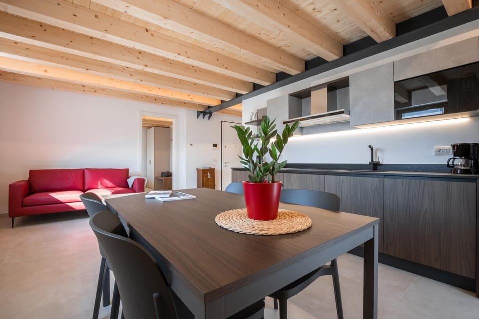 Kitchen or kitchenette, Living room, Dining area
