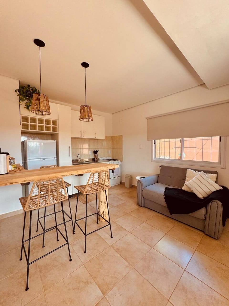 Kitchen or kitchenette, Living room, Dining area