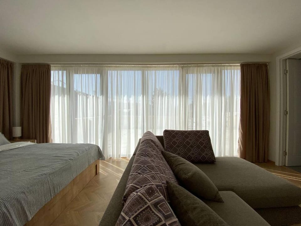 Bed, Living room, Photo of the whole room, Seating area, Bedroom
