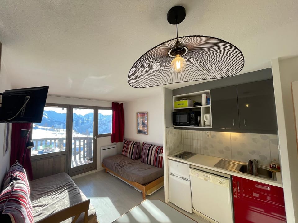Plein centre Alpe d'Huez vue panoramique Apartment in Huez