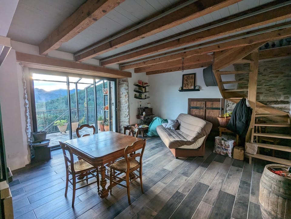 Natural landscape, Living room, Seating area, Dining area