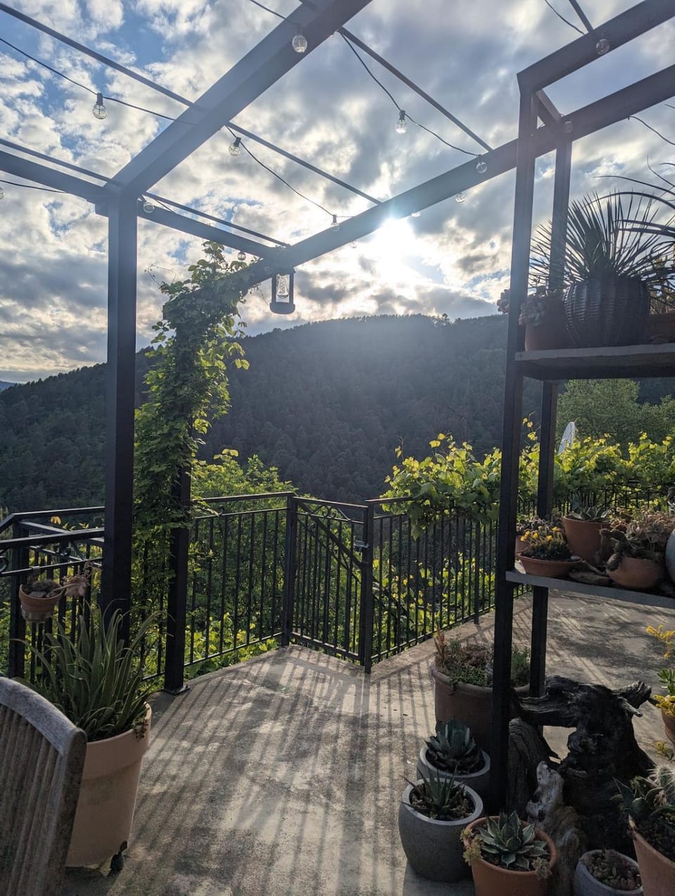 Patio, Spring, Natural landscape, Garden, View (from property/room), Balcony/Terrace, Mountain view