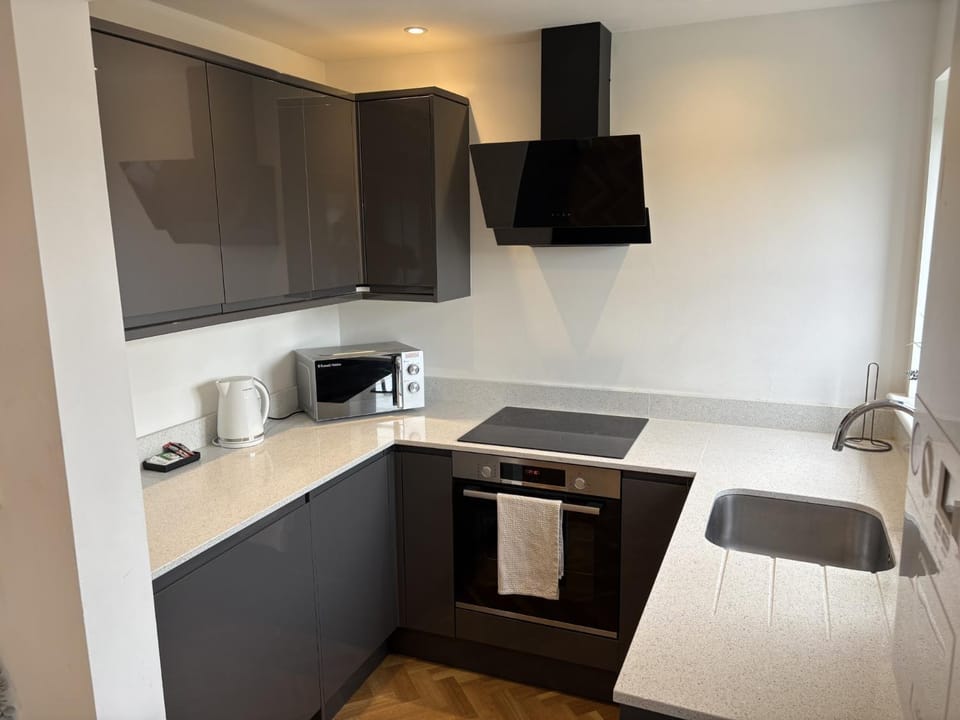 Coffee/tea facilities, Kitchen or kitchenette, Photo of the whole room, oven, stove, toaster