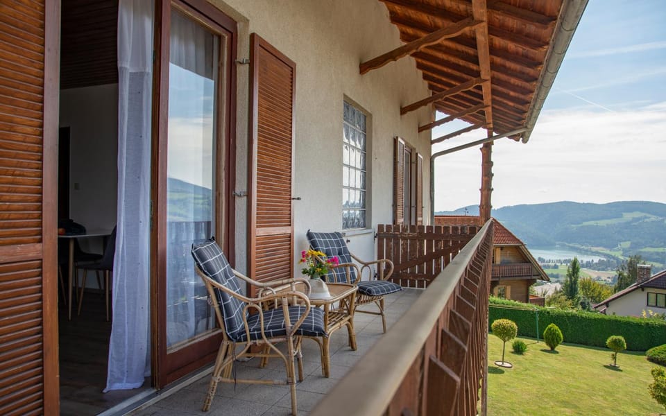 Spring, Natural landscape, View (from property/room), Balcony/Terrace, Seating area, Lake view, Mountain view