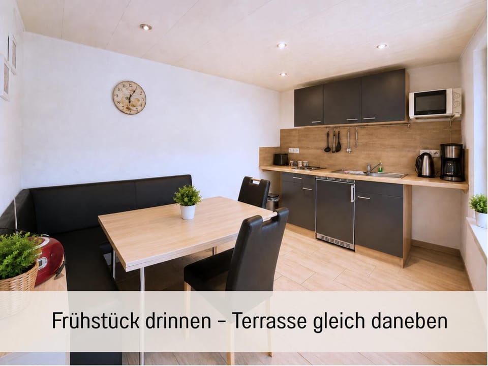 Kitchen or kitchenette, Seating area, Dining area, Text overlay, kitchen, kitchen