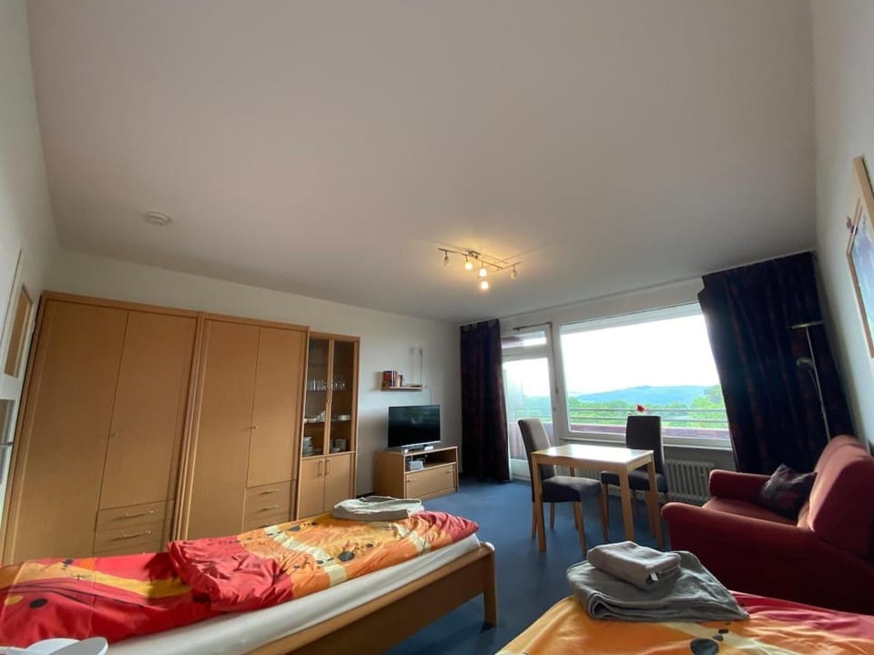 Bed, TV and multimedia, Living room, Evening entertainment