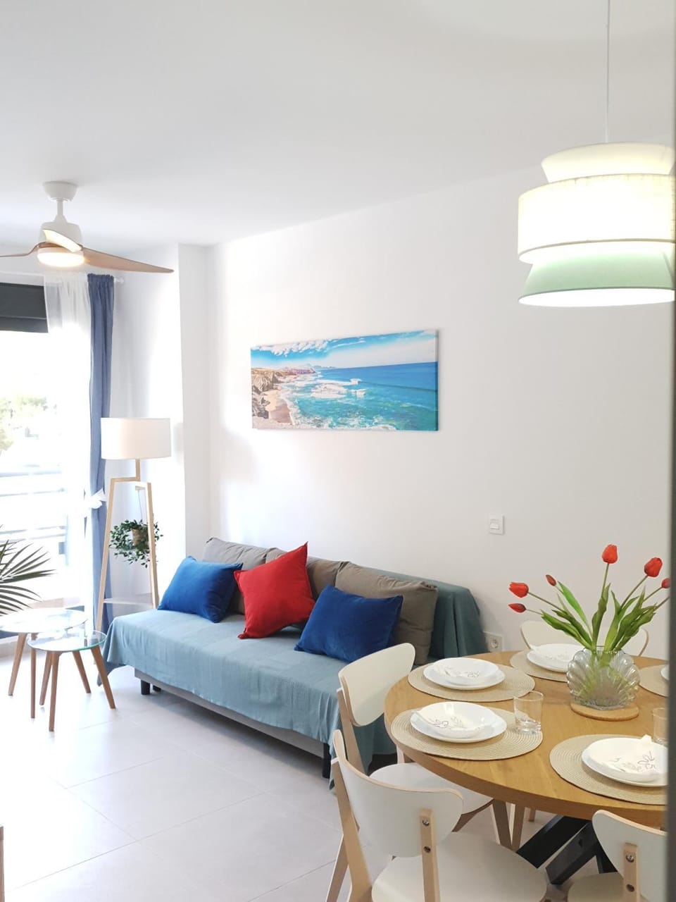 Bed, Balcony/Terrace, Living room, air conditioner, air conditioner