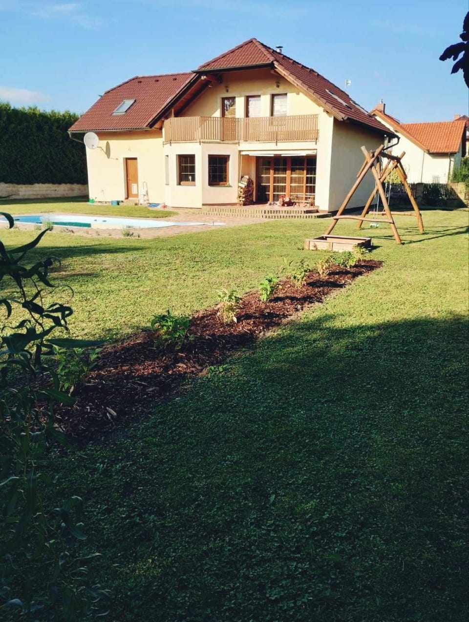 Property building, Natural landscape, Children play ground, Garden, Garden view