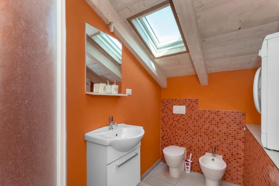 Bathroom, bidet, washing machine
