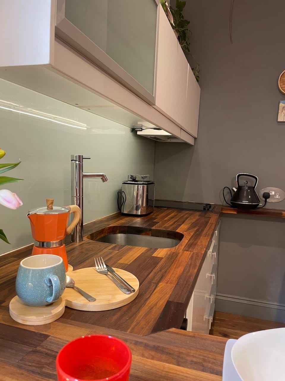 Coffee/tea facilities, Kitchen or kitchenette, stove, toaster