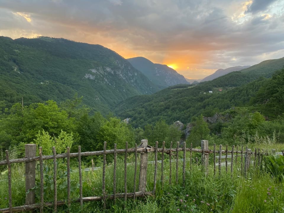 Natural landscape, Mountain view, Sunset