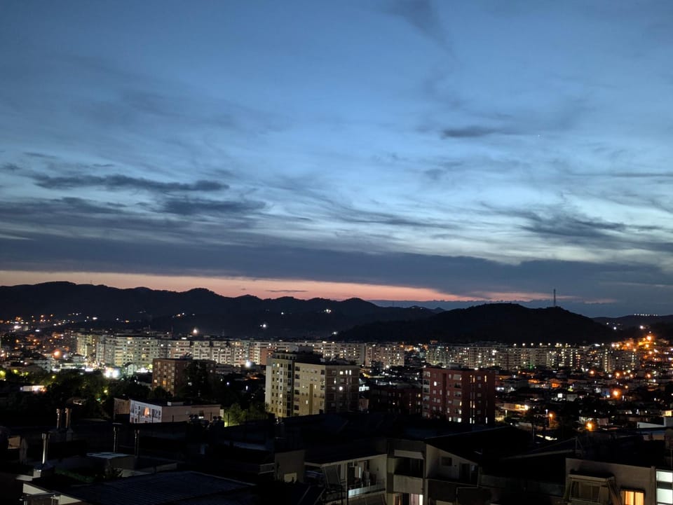 Night, Natural landscape, City view