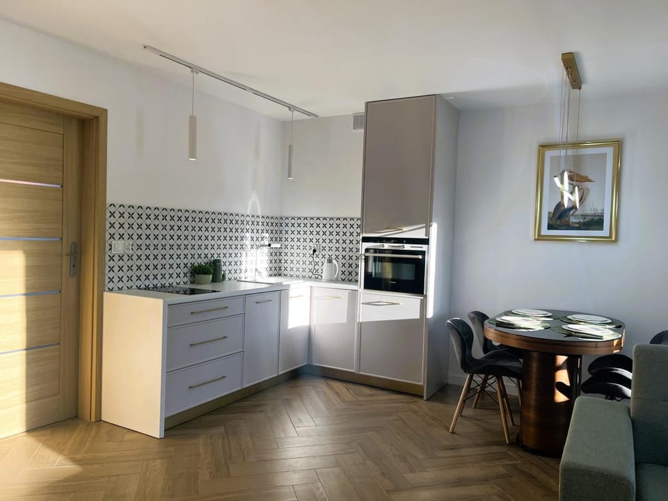 Kitchen or kitchenette, dishwasher, stove