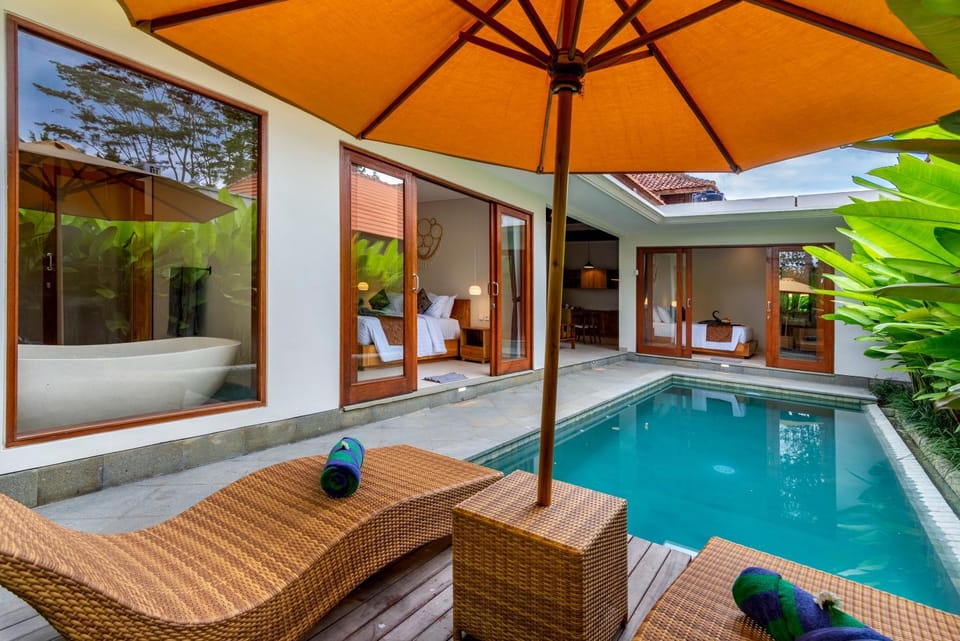 Property building, Garden, Garden view, Pool view, Swimming pool, sunbed