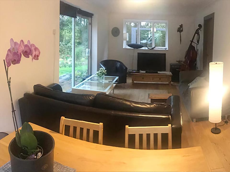 Living room, Seating area, Dining area, Garden view