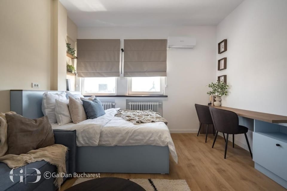 Bed, Living room, Photo of the whole room, Seating area, Bedroom