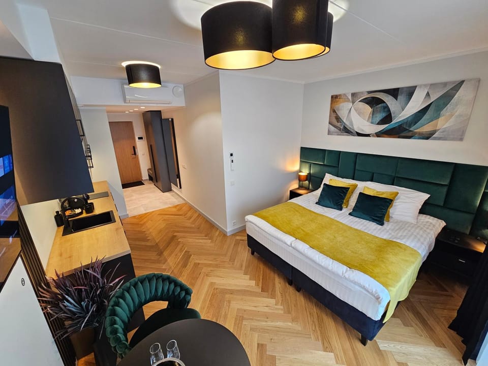 Bed, Living room, Photo of the whole room, Seating area, Bedroom