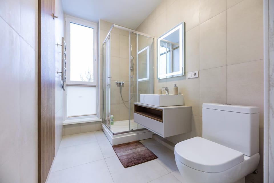Shower, Toilet, towels