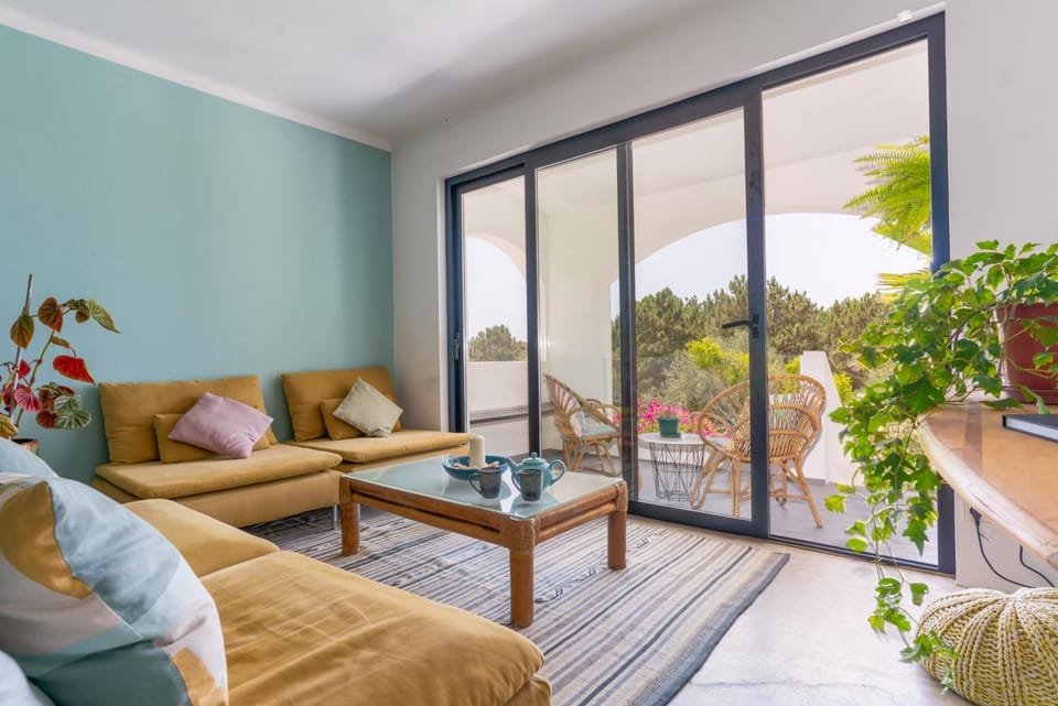 Balcony/Terrace, Living room, Seating area, Garden view