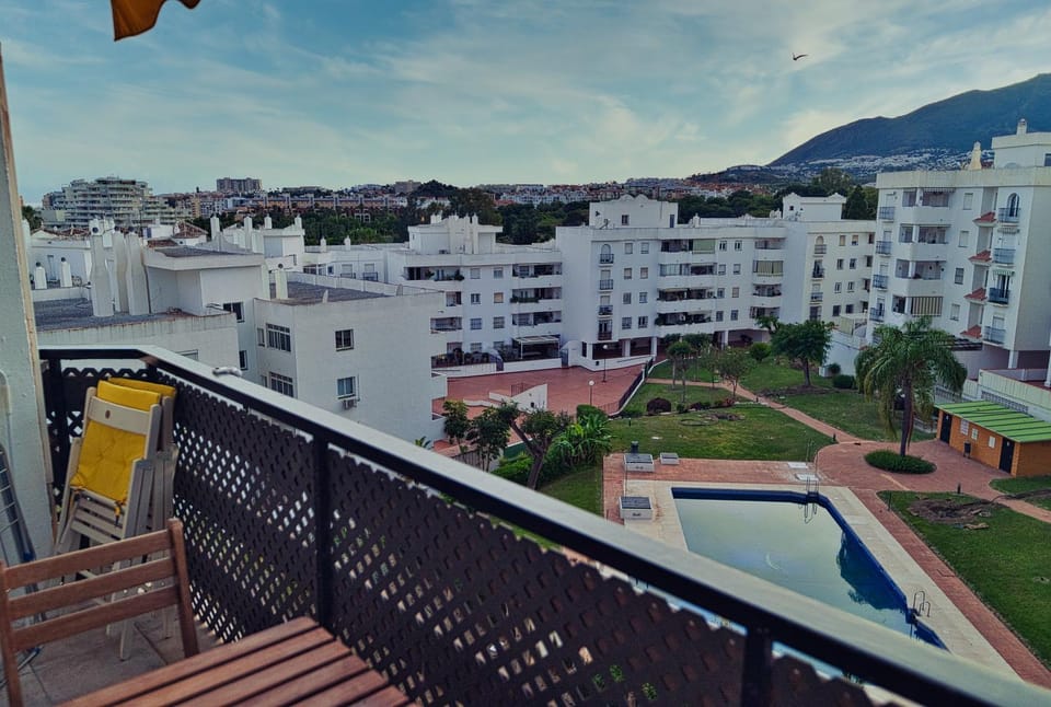 View (from property/room), Balcony/Terrace, Mountain view, Pool view, Swimming pool