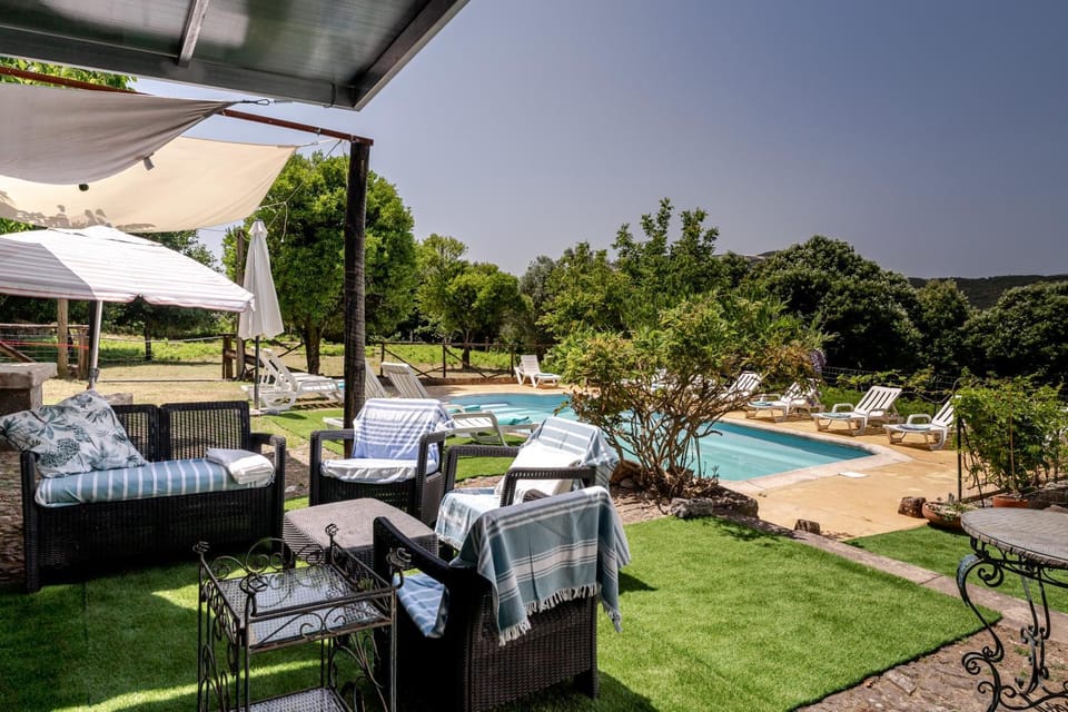Property building, Living room, Swimming pool