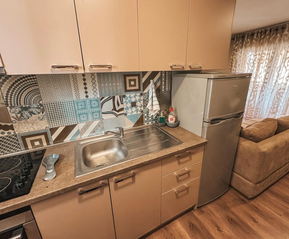 Kitchen or kitchenette, dishwasher, minibar, oven, stove