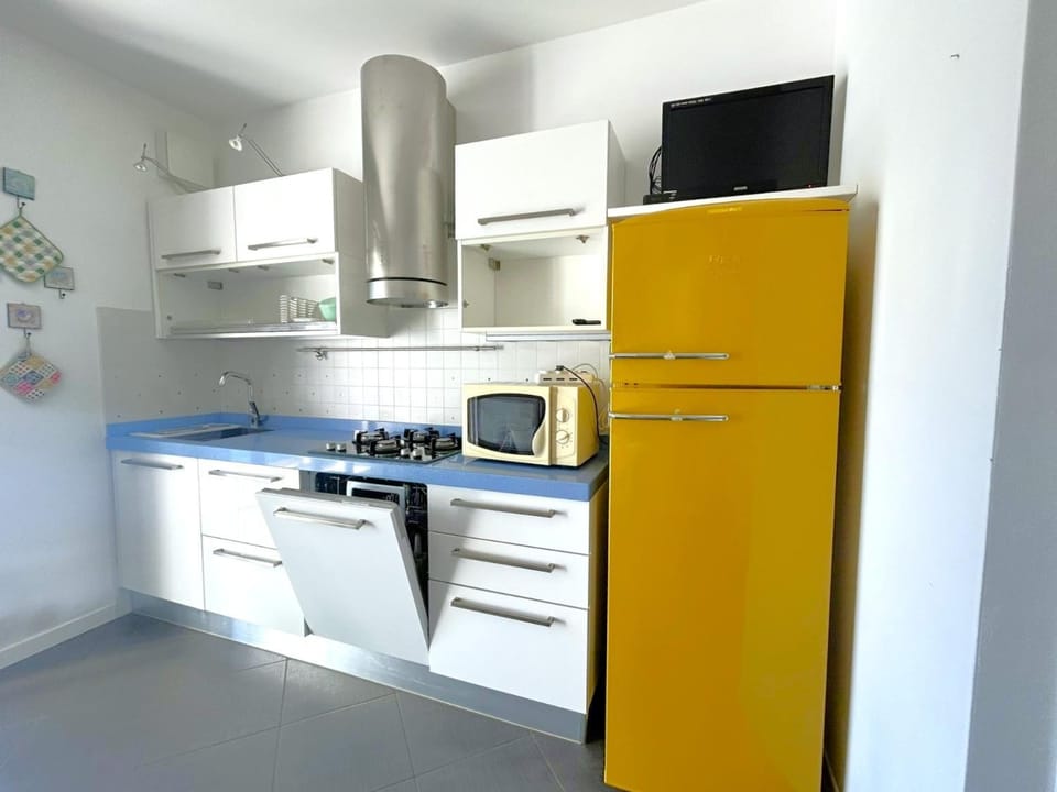 Kitchen or kitchenette, dishwasher, stove