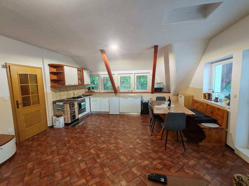 Kitchen or kitchenette, Dining area, dishwasher, oven, stove, toaster