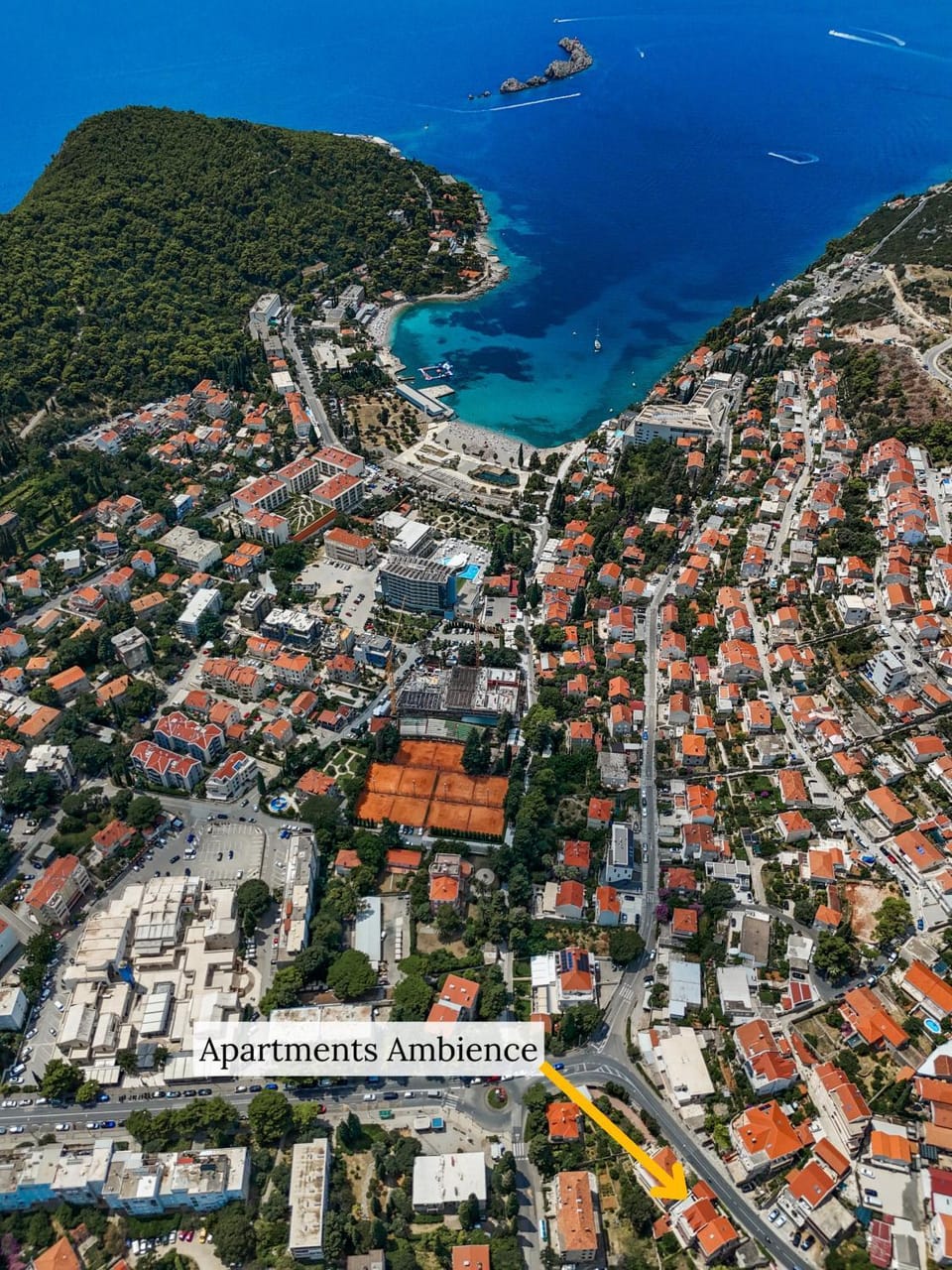 Nearby landmark, Day, Natural landscape, Bird's eye view, Beach, City view, Mountain view, Sea view