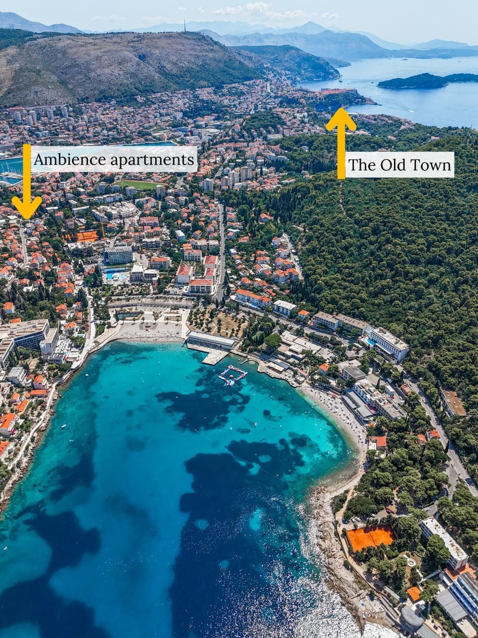 Nearby landmark, Day, Natural landscape, Bird's eye view, Beach, City view, Mountain view, Sea view