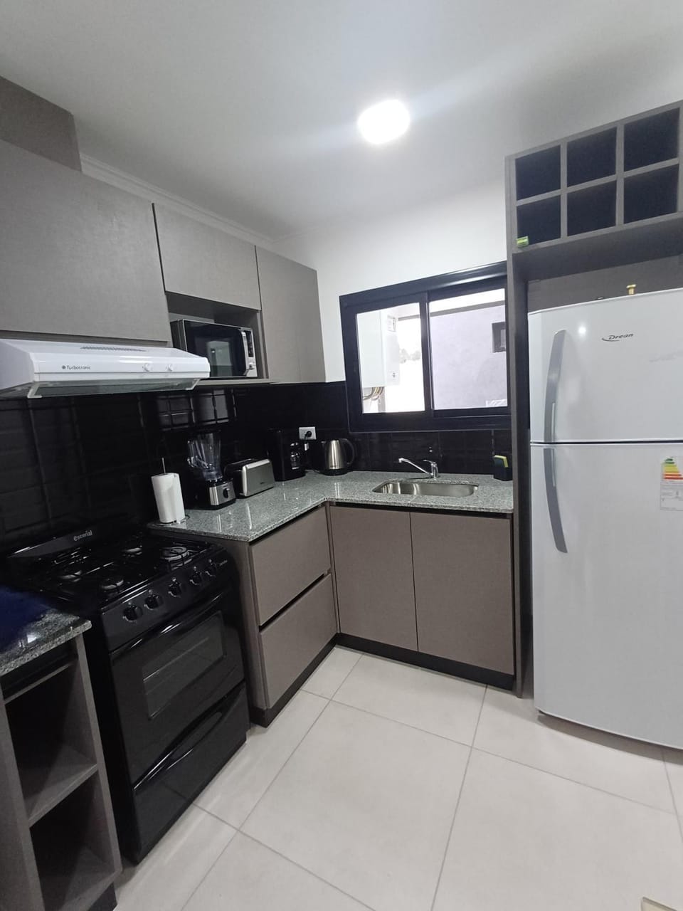 Kitchen or kitchenette, oven, stove