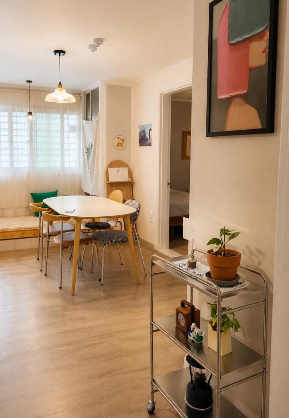 Kitchen or kitchenette, Living room, Decorative detail, Dining area, kitchen