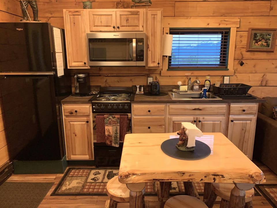Kitchen or kitchenette, Dining area, oven, stove, toaster