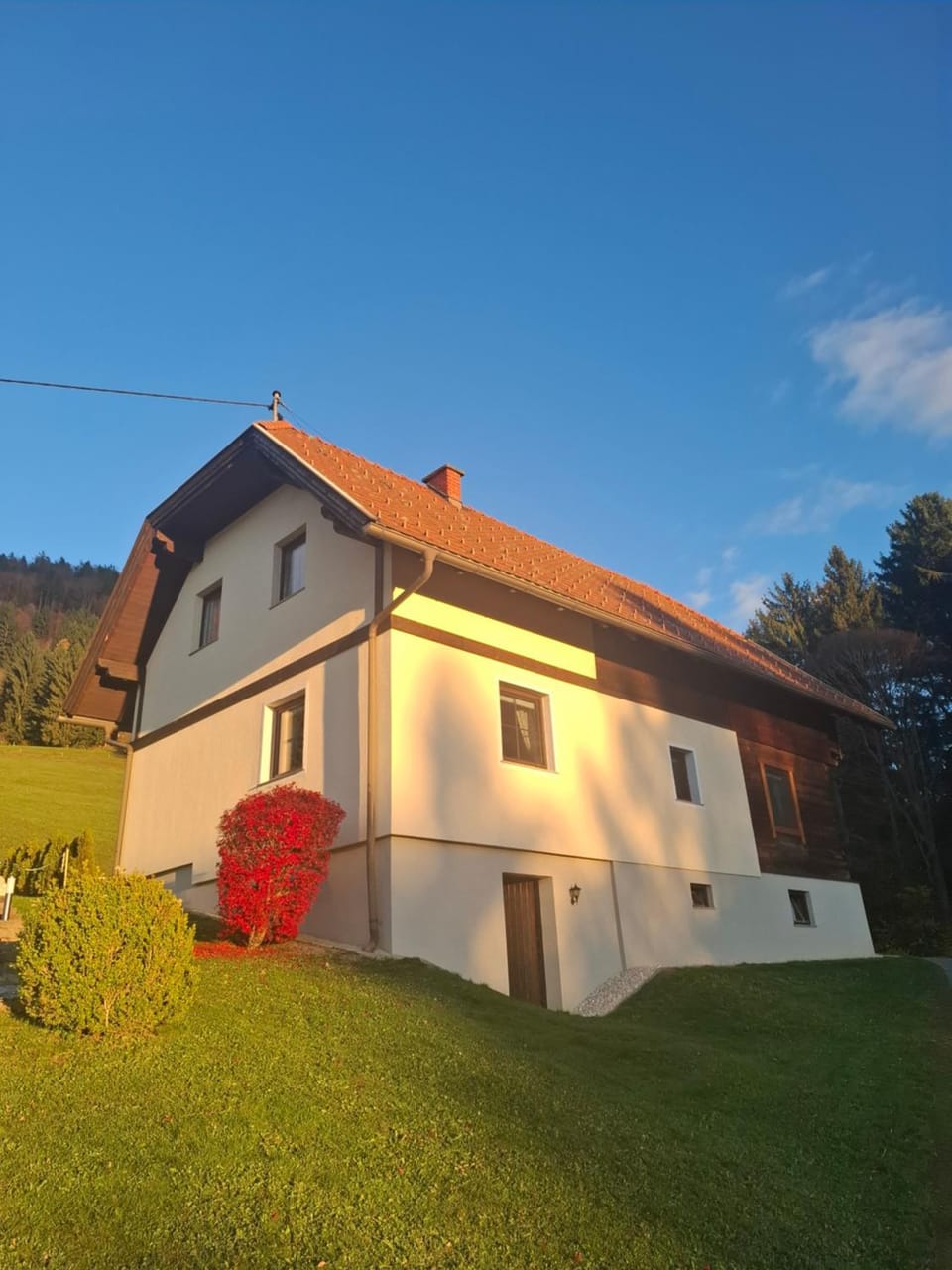 Property building, View (from property/room), Autumn, Mountain view