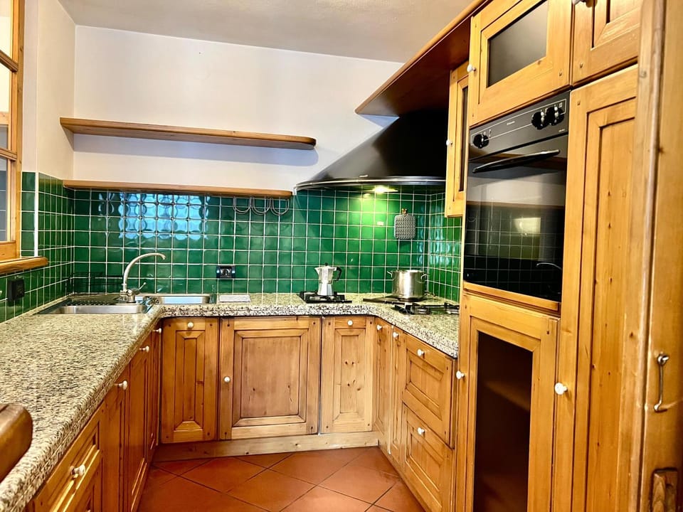 Kitchen or kitchenette, dishwasher, stove