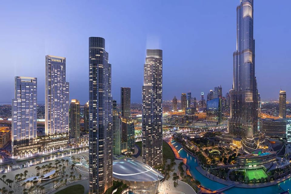 Property building, Nearby landmark, Night, City view