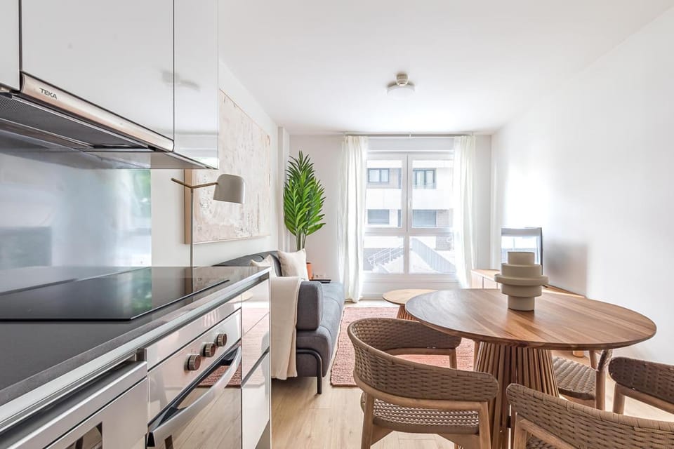 Kitchen or kitchenette, Living room, Dining area