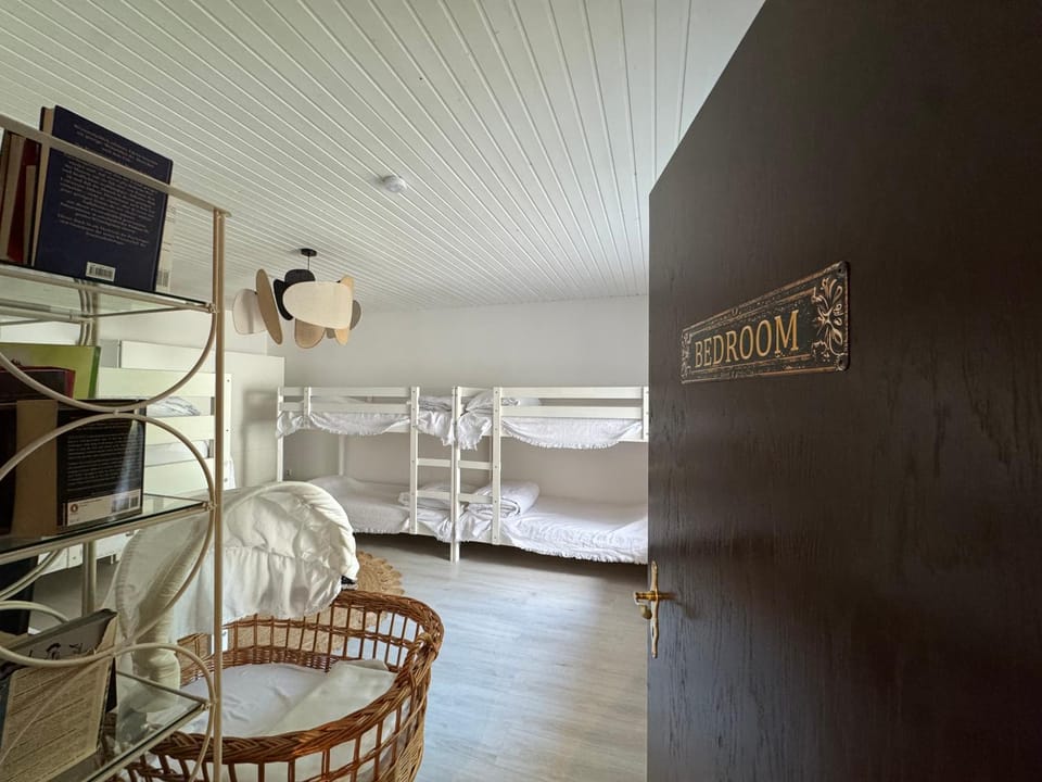 Bed, Photo of the whole room, Bedroom, bunk bed, wardrobe