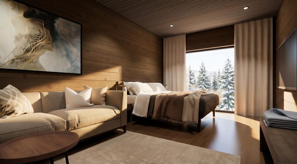 Bed, Photo of the whole room, Seating area, Bedroom