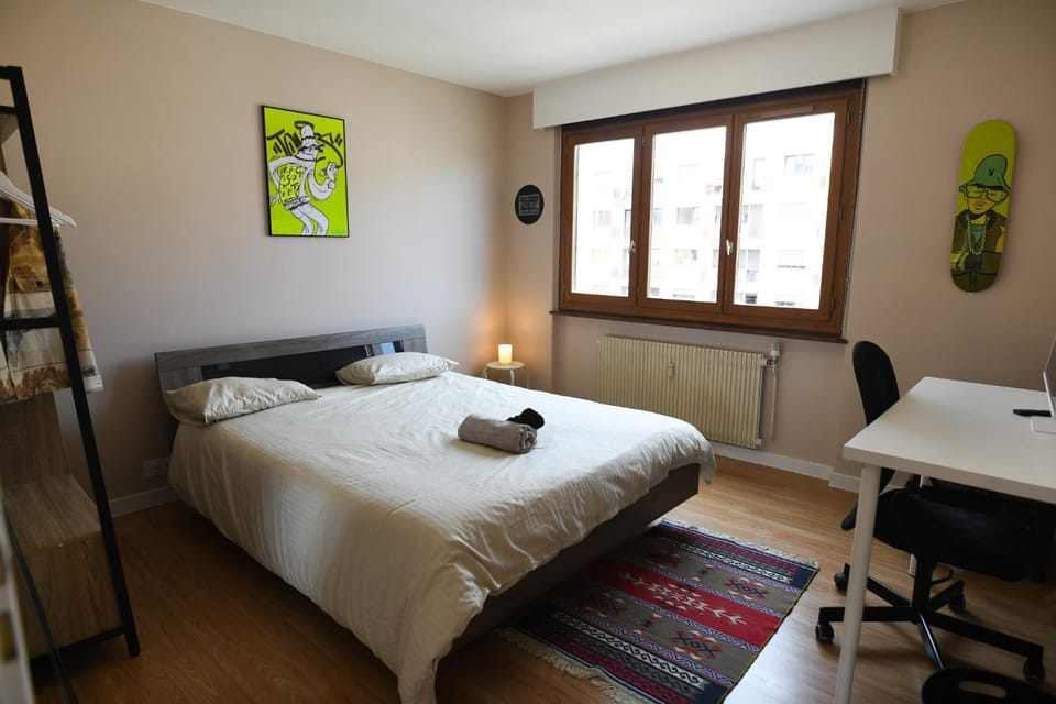 Property building, Living room, Bedroom
