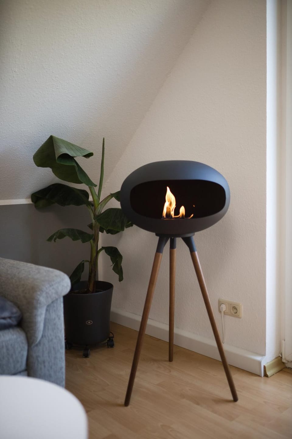 Living room, fireplace