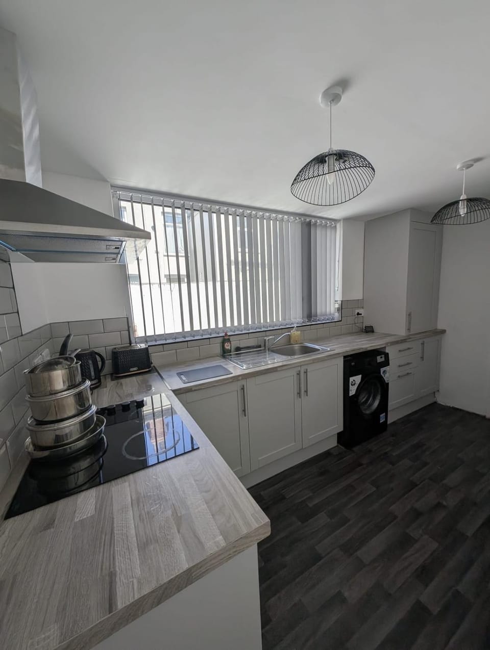 Kitchen or kitchenette, stove, toaster