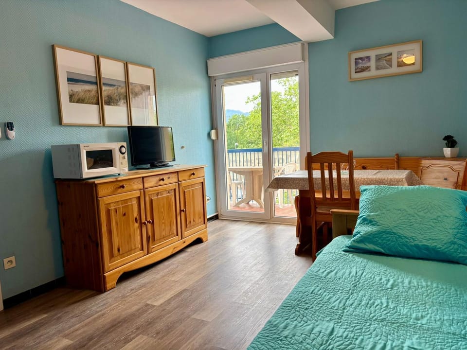 Bed, Kitchen or kitchenette, Living room, Photo of the whole room, Bedroom