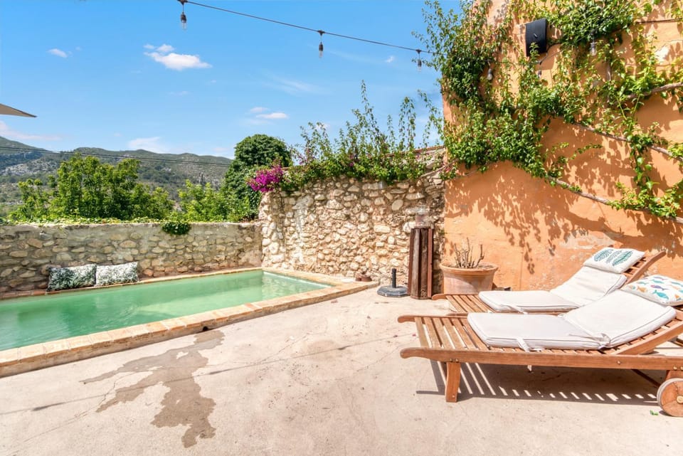 Property building, Living room, Swimming pool