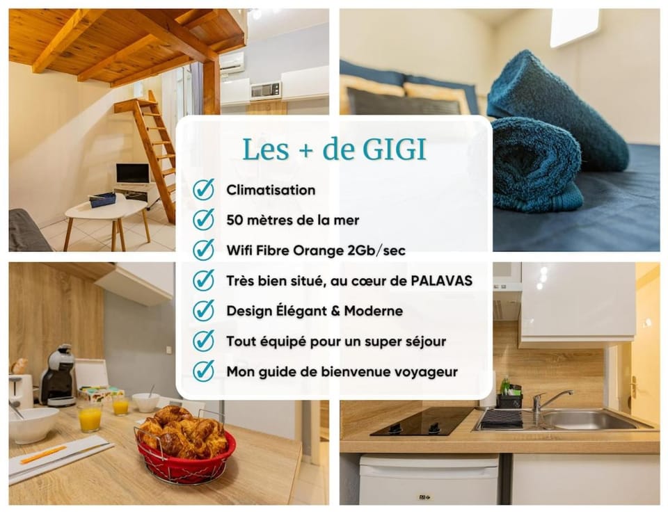 Studio GIGI 50 m mer climatisation plein centre Apartment in Palavas-les-Flots