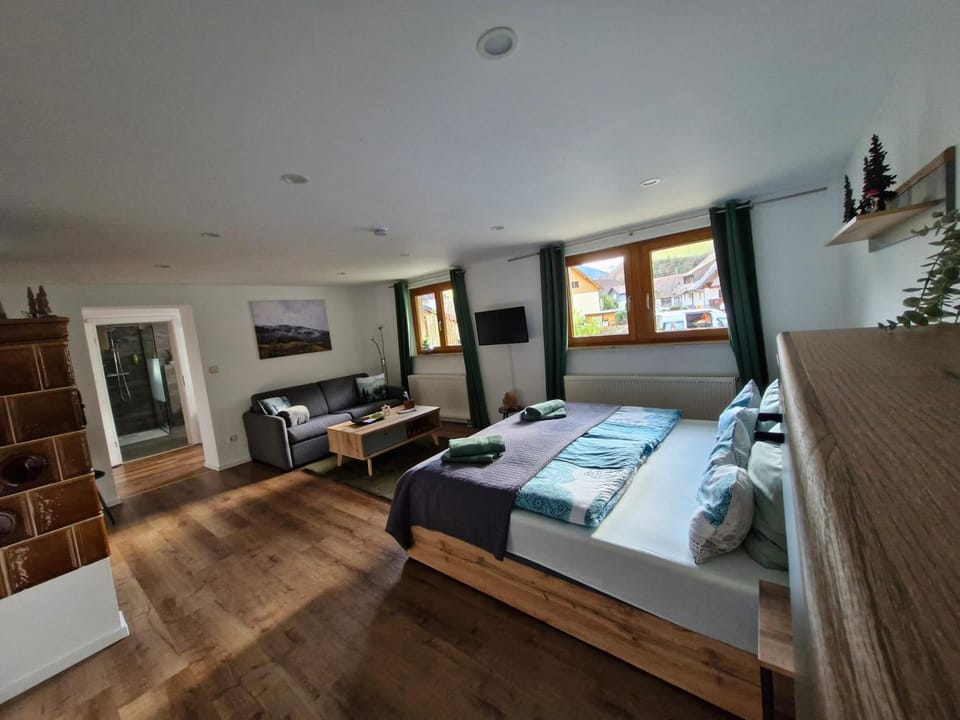 Property building, Living room, Bedroom