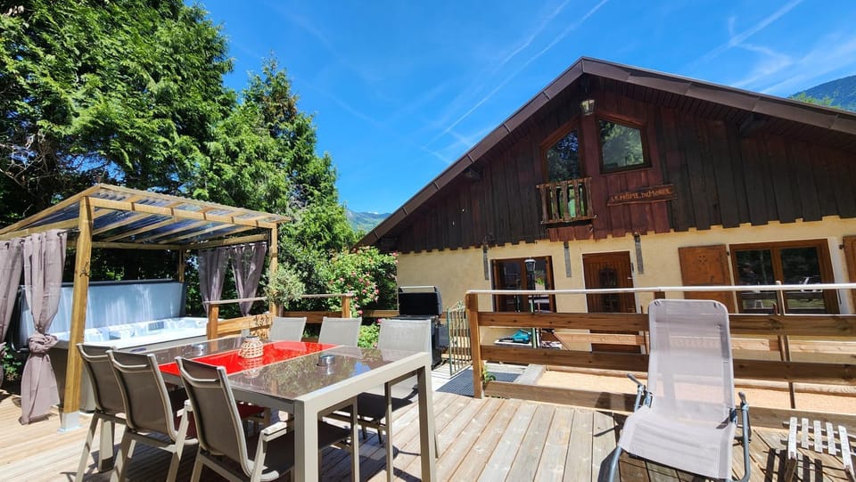 Property building, Patio, Day, Hot Tub, Hot Tub, View (from property/room), Dining area