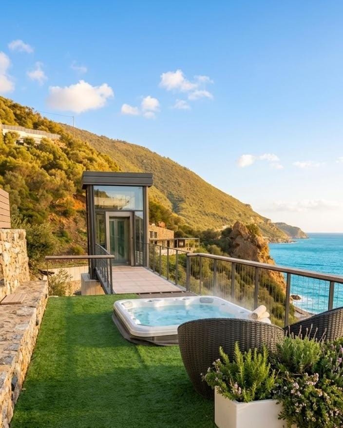 Natural landscape, Mountain view, Sea view