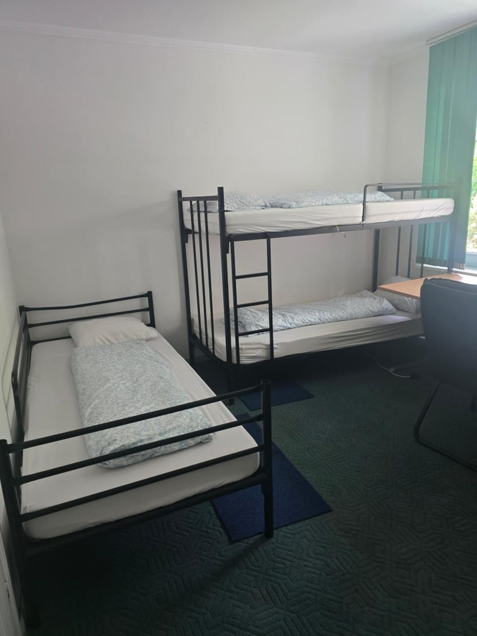 Photo of the whole room, bunk bed